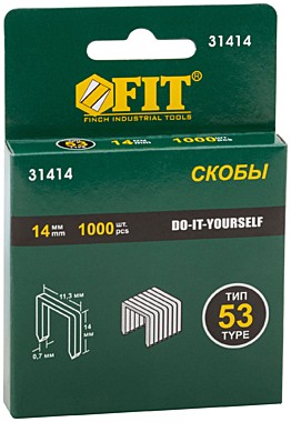 Скобы Fit проф тип53 14х0.7х11.3мм 1000шт