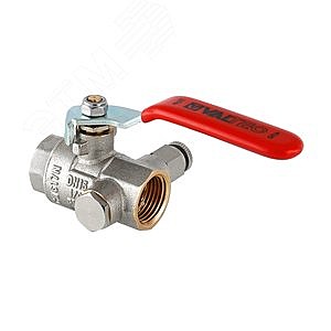 Кран шаровой 1/2' ВВ с дренажом и воздухоотводчиком BASE VT.245.N.04 VALTEC
