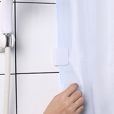Клипсы-зажимы для штор в ванную (защита от брызг) 2 шт.