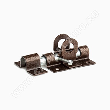 Засов накладной С ПРОУШ (медь) с круглым ригелем L-135 мм