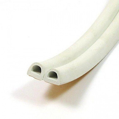 Уплотнитель D-профиль 12*10мм белый (за 1м*2-го) 