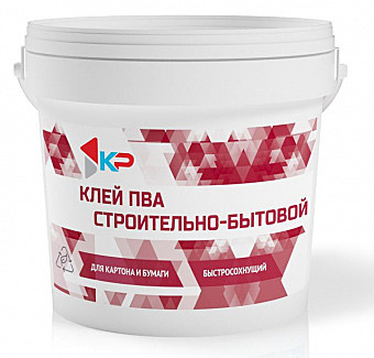 Клей ПВА строительно-бытовой КР, 1 кг