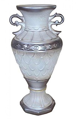 Ваза напольная франческо серебро 60см