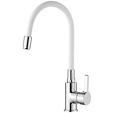 Смеситель кухня Ledeme гибкий шланг белый L4898-3