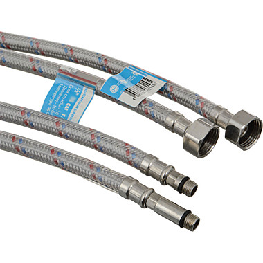 подводка для смесителя гибкая нерж. с ПВХ покрытием 100 см ТР (пара)