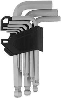 Набор ключей имбусовых, HEX, 2-12 мм, CrV, 9 шт. Сибртех