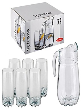 Графин со стаканами Sylvana (1300мл. + 6 стаканов) (42812)