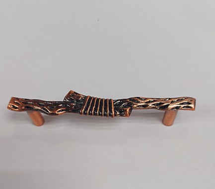 Ручка мебельная L65мм.бант медь