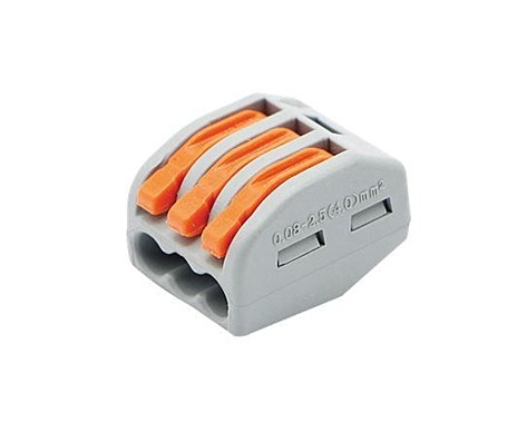 Клеммная колодка с рычагом Smartbuy 3х(0.08-2.5мм2) тип WAGO