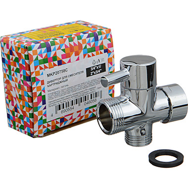 Дивертор для смесителя,карт.,латунь,Melodia 20758