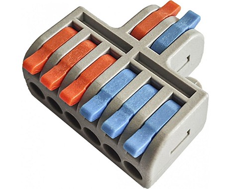 Клемма проходная с рычагом 2*6 32А