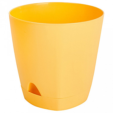 Горшок для цветов Amsterdam D=110мм (0,65л) прикорн.полив Спелая груша, пластик ING6198СГ InGreen