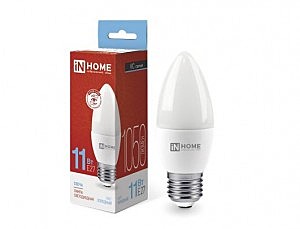 Лампа cвеча C37 Е27 11W 6500К ASD/In home