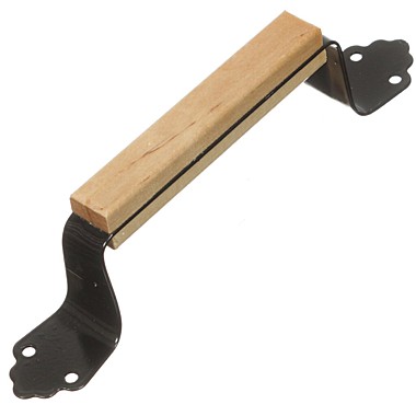 Ручка-скоба РС-140 Пл с деревянными накладками