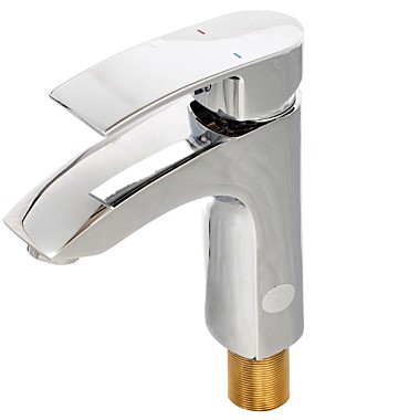 Смеситель латунь, однорычажный для мойки, гайка, керамич. картридж 35мм, D80-110103