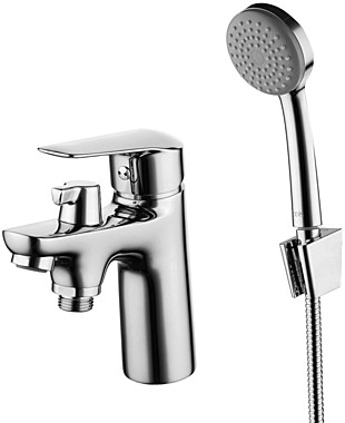 Смеситель на борт ванны на 1 отверстие с керамическим дивертором IDDIS Torr TORSB10i07